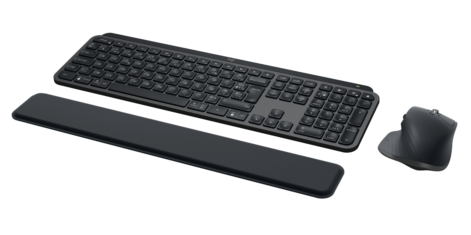 Logitech Master MX Keys Combo for Bussiness keyboard Mouse included Office RF Wireless + Bluetooth AZERTY French Graphite