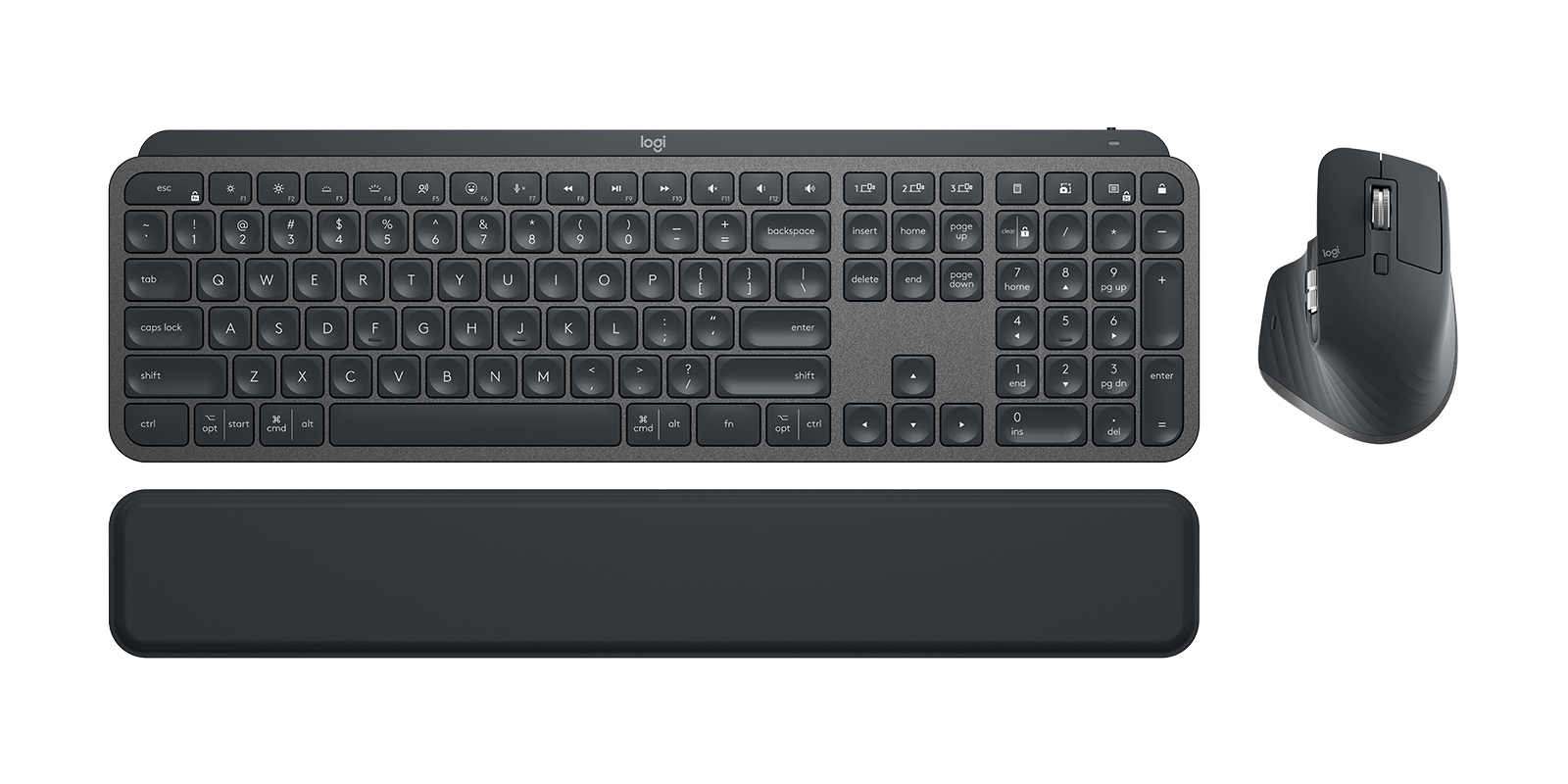 Logitech 920-010932 keyboard Mouse included Office RF Wireless + Bluetooth QWERTY UK International Graphite
