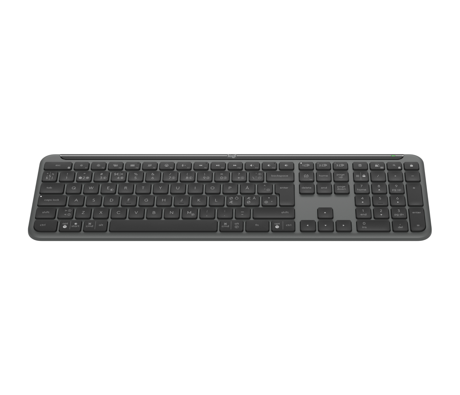 Logitech 920-012459 keyboard Office RF Wireless + Bluetooth QWERTY Nordic Graphite