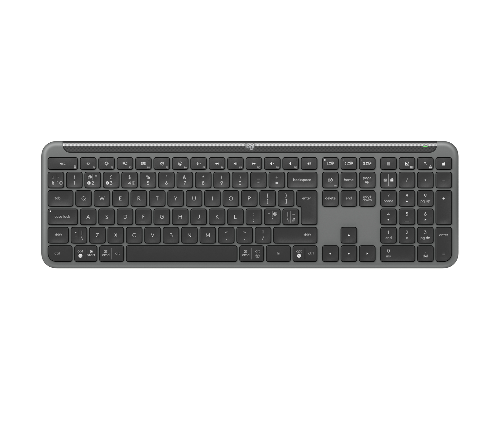 Logitech 920-012463 keyboard Office RF Wireless + Bluetooth QWERTY UK English Graphite