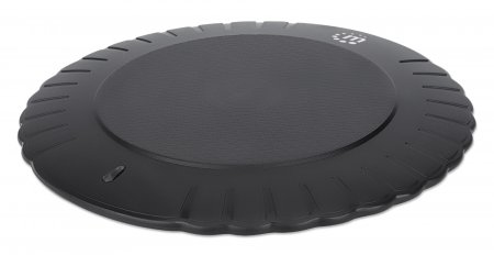 Manhattan Smartphone Wireless Charging Pad, 5W charging, QI certified, Black, Micro-USB to USB-A cable included, Micro-USB input into pad, USB-A wall charger/input required (not included), Cable 0.5m, Three Year Warranty