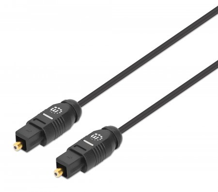 Manhattan Toslink Digital Optical AudioCable, 5m, Male/Male, Toslink S/PDIF, Gold plated contacts, Lifetime Warranty