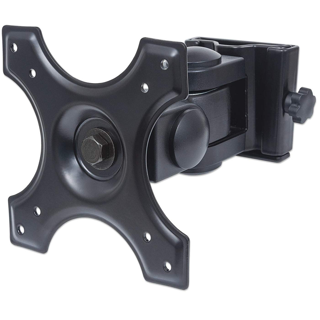 Manhattan Wall Mount for TV & Monitors (Tilt and Swivel 2 pivots), For screens 13" to 27", VESA compatability: 75x75mm and 100x100mm - check the dimensions of the four mounting holes on back of screen to ensure it fits, Max 12kg, Black, Bracket