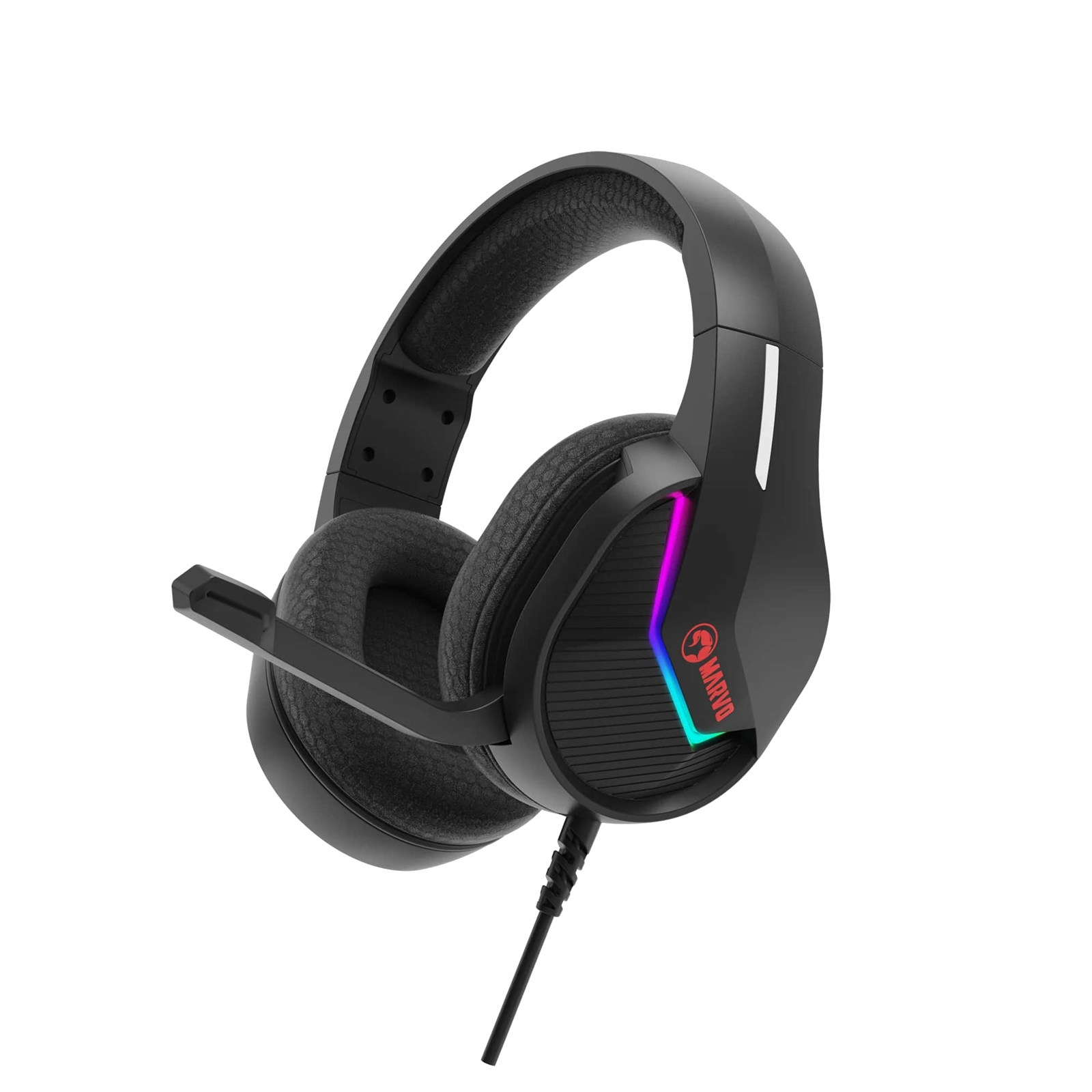 MARVO Scorpion H8618 Tactic 40 USB 2.0 Wired Gaming RGB Headset (Black)
