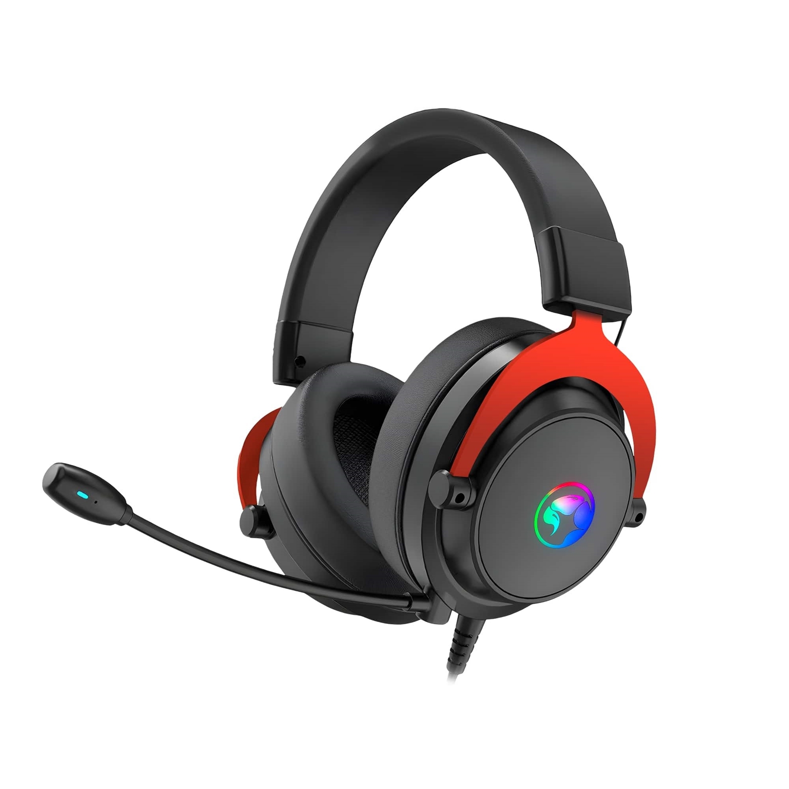 MARVO Scorpion HG9067 Tactic 70 USB 2.0 7.1 Virtual Surround Sound Gaming RGB Headset (Black)
