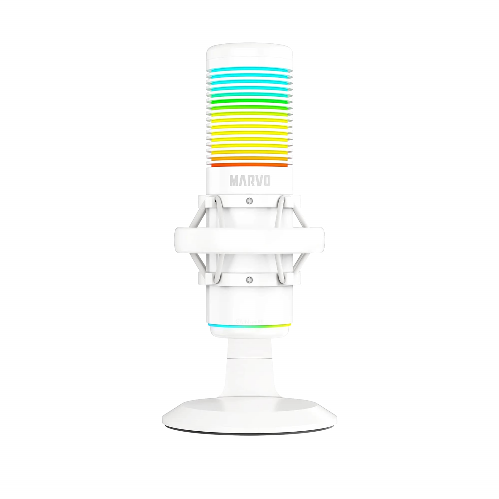 MARVO Scorpion MIC-07 Blast 60 USB RGB Noise Cancelling Wired Gaming Microphone (White)