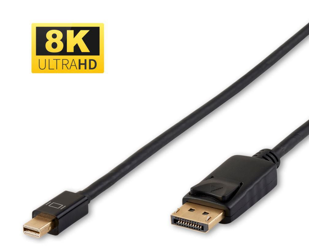 Microconnect DP-MMG-100MBV1.4 DisplayPort cable 1 m Mini DisplayPort Black