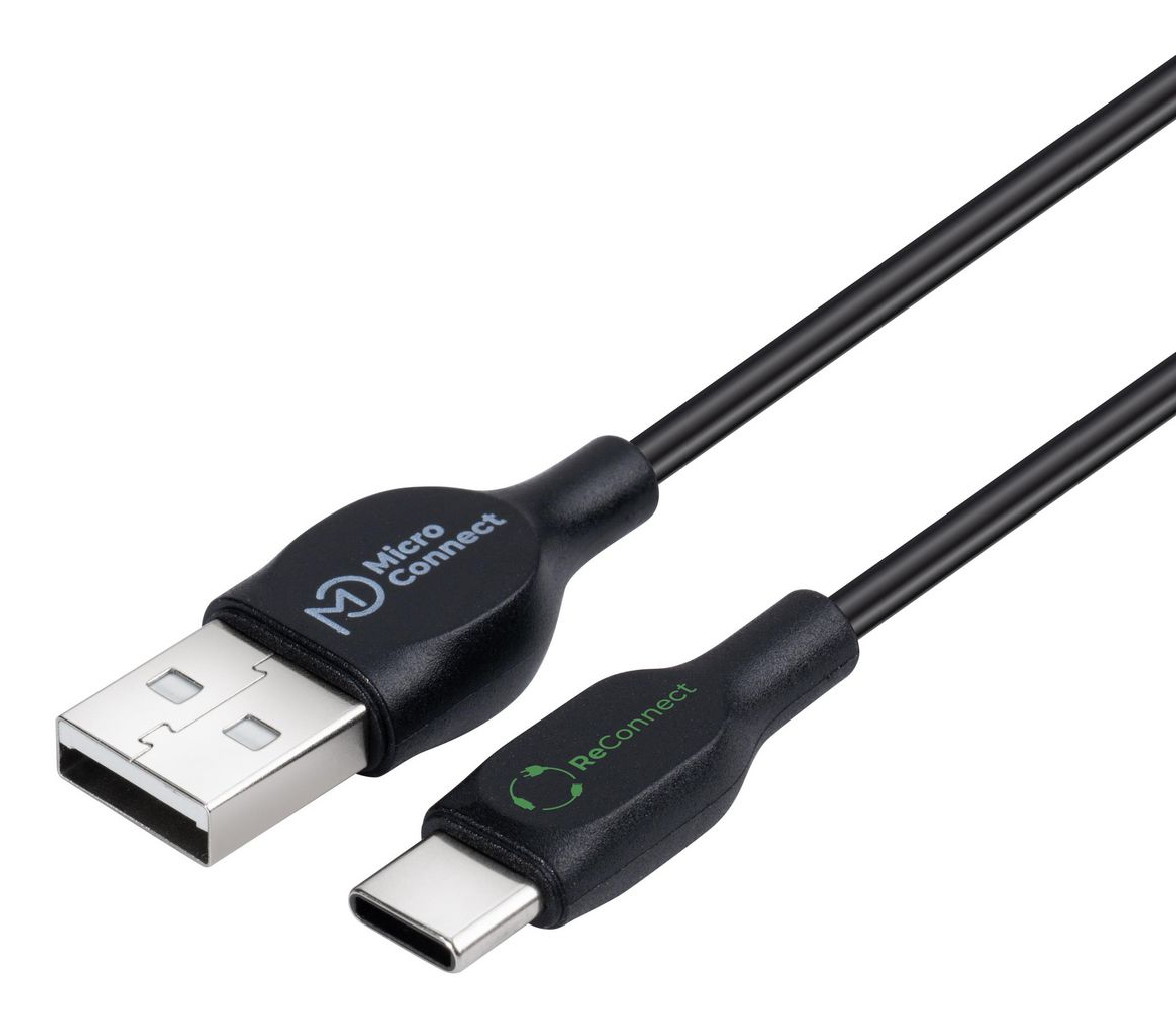 Microconnect ECO-USB3.1CCHAR1B USB cable USB 2.0 1 m USB A USB C Black