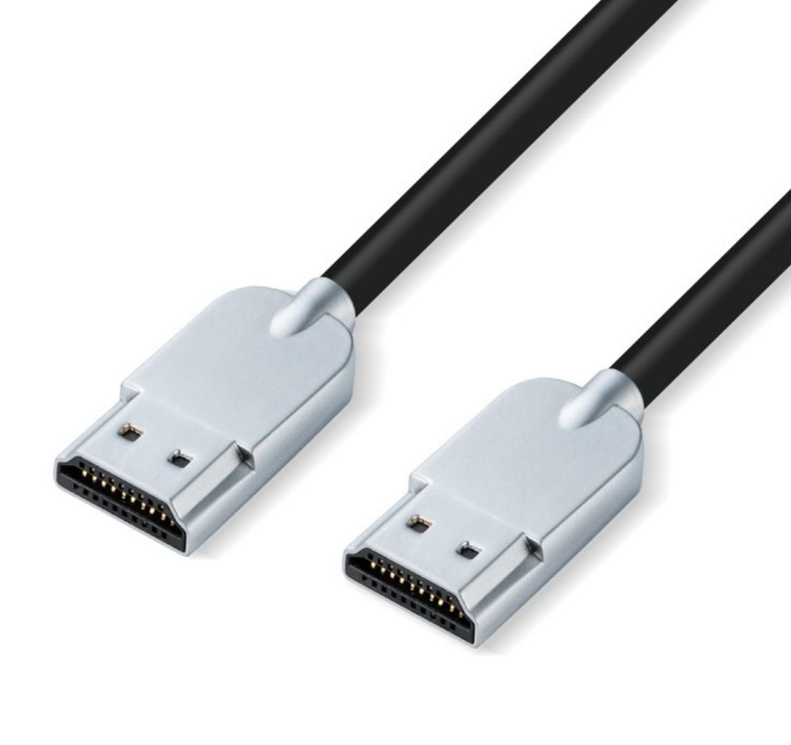 Microconnect HDMISUPERSLIM015M HDMI cable 1.5 m HDMI Type A (Standard) Black, Metallic
