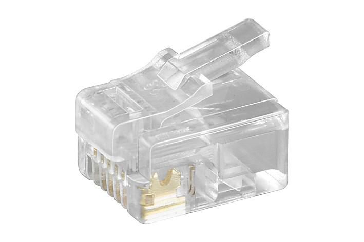 Microconnect KON502-10R wire connector RJ-12 6P6C Transparent
