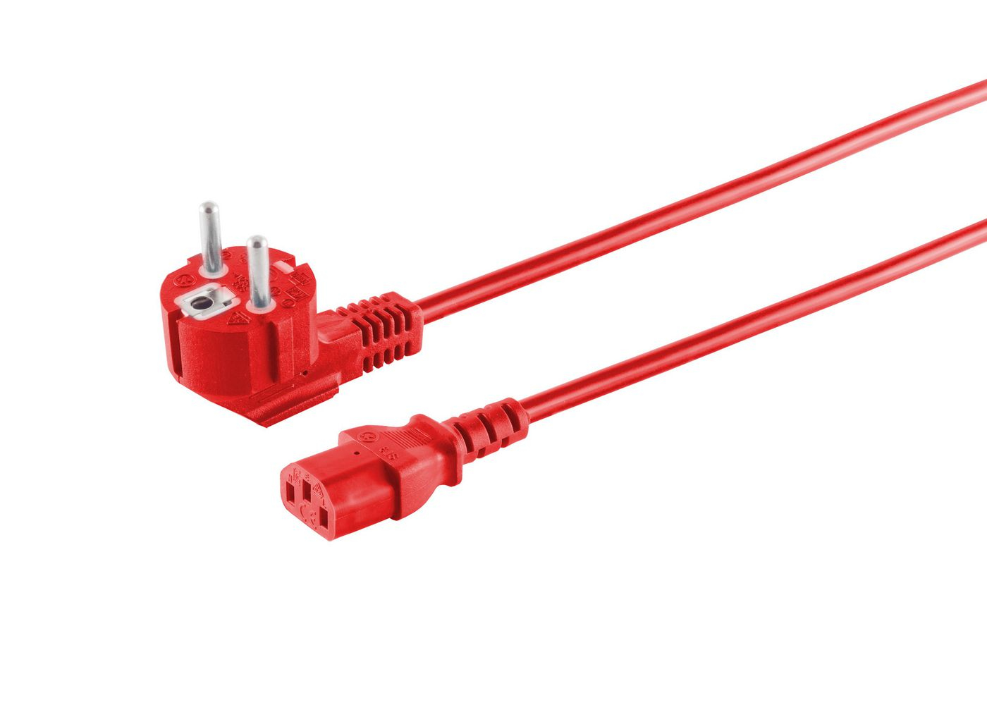 Microconnect MC-SCHUANGC13180R power cable Red 1.8 m Power plug type E+F C13 coupler