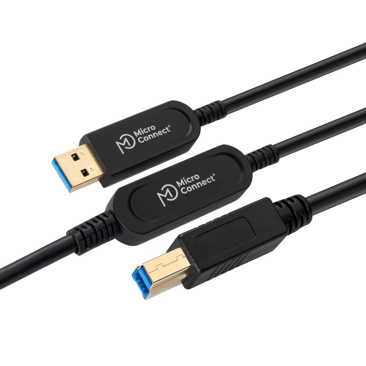Microconnect MC-USB3.0AB10OP USB cable USB 3.2 Gen 2 (3.1 Gen 2) 10 m USB A USB B Black