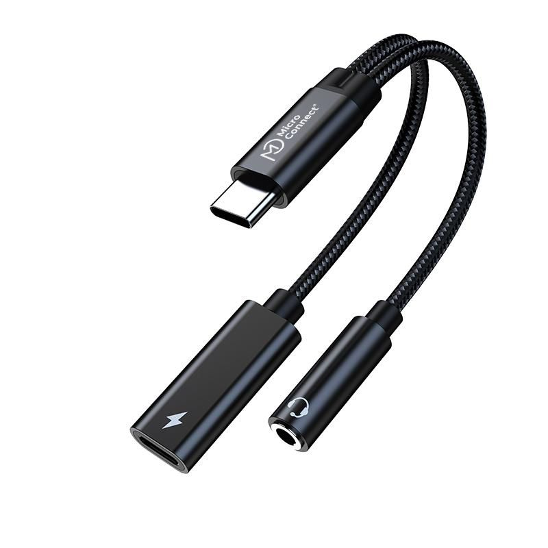 Microconnect MC-USBC-AUDIOCF video cable adapter 0.13 m Silver