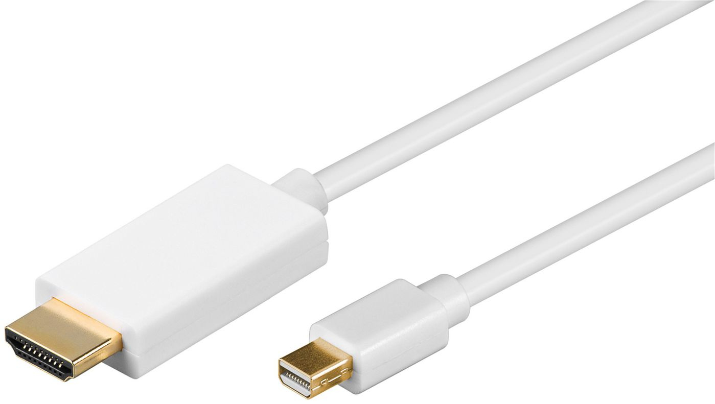 Microconnect MDPHDMI1 video cable adapter 1 m HDMI Type A (Standard) Mini DisplayPort White