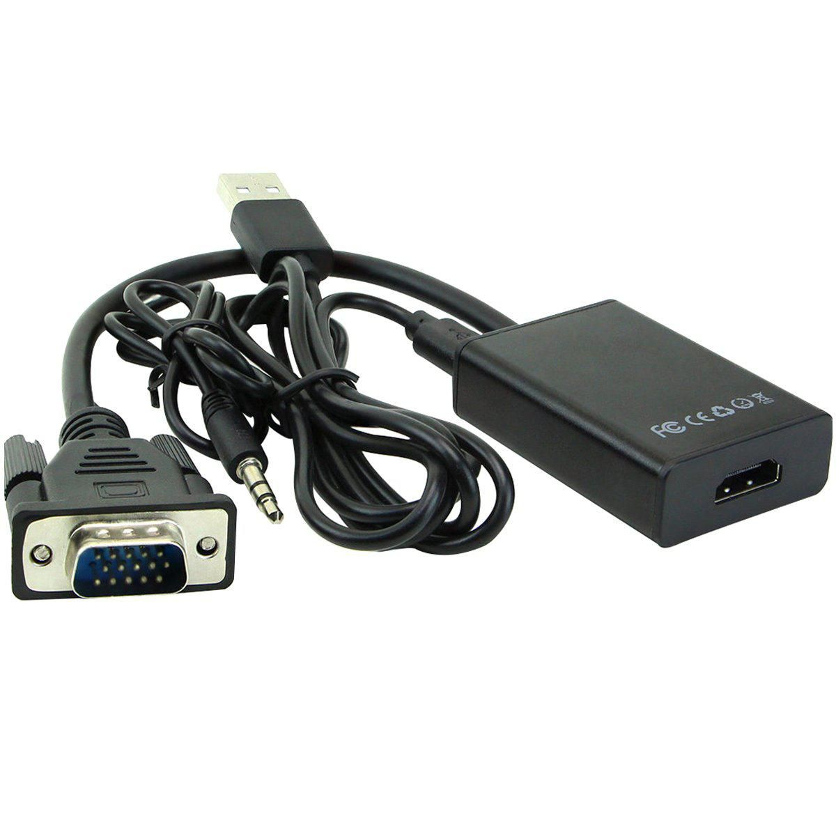 Microconnect MONGGHDMI video cable adapter 0.3 m HDMI Type A (Standard) VGA (D-Sub) Black