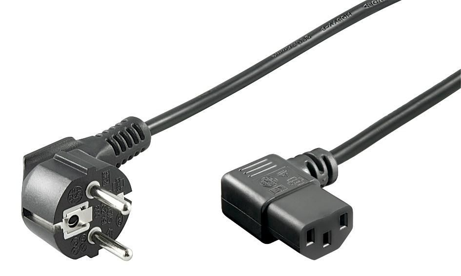 Microconnect PE010518 power cable Black 1.8 m CEE7/7 C13 coupler