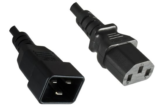 Microconnect PE030610 power cable Black 1 m C13 coupler C20 coupler