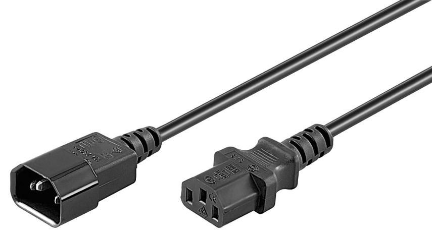 Microconnect Black power cable C14F to