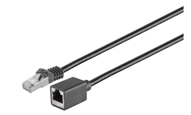 Microconnect STP601SEXT networking cable Black 1 m Cat6 F/UTP (FTP)