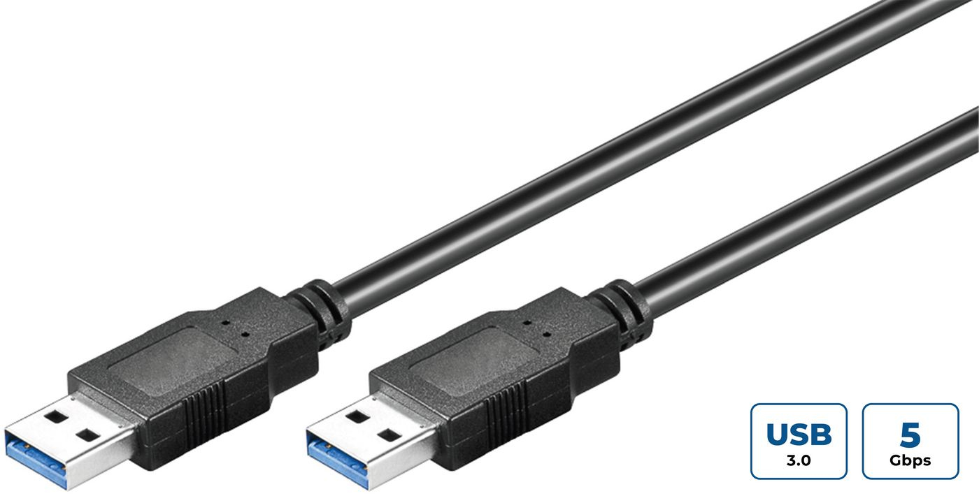 Microconnect USB3.0AA1B USB cable USB 3.2 Gen 1 (3.1 Gen 1) 1 m USB A Black