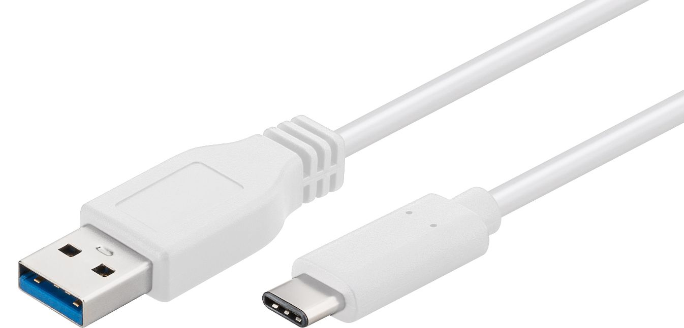 Microconnect USB3.1CA2W USB cable USB 3.2 Gen 1 (3.1 Gen 1) 2 m USB A USB C White
