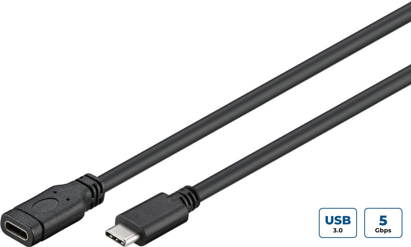 Microconnect USB3.1CC05EX USB cable USB 3.2 Gen 1 (3.1 Gen 1) 0.5 m USB C Black, Silver