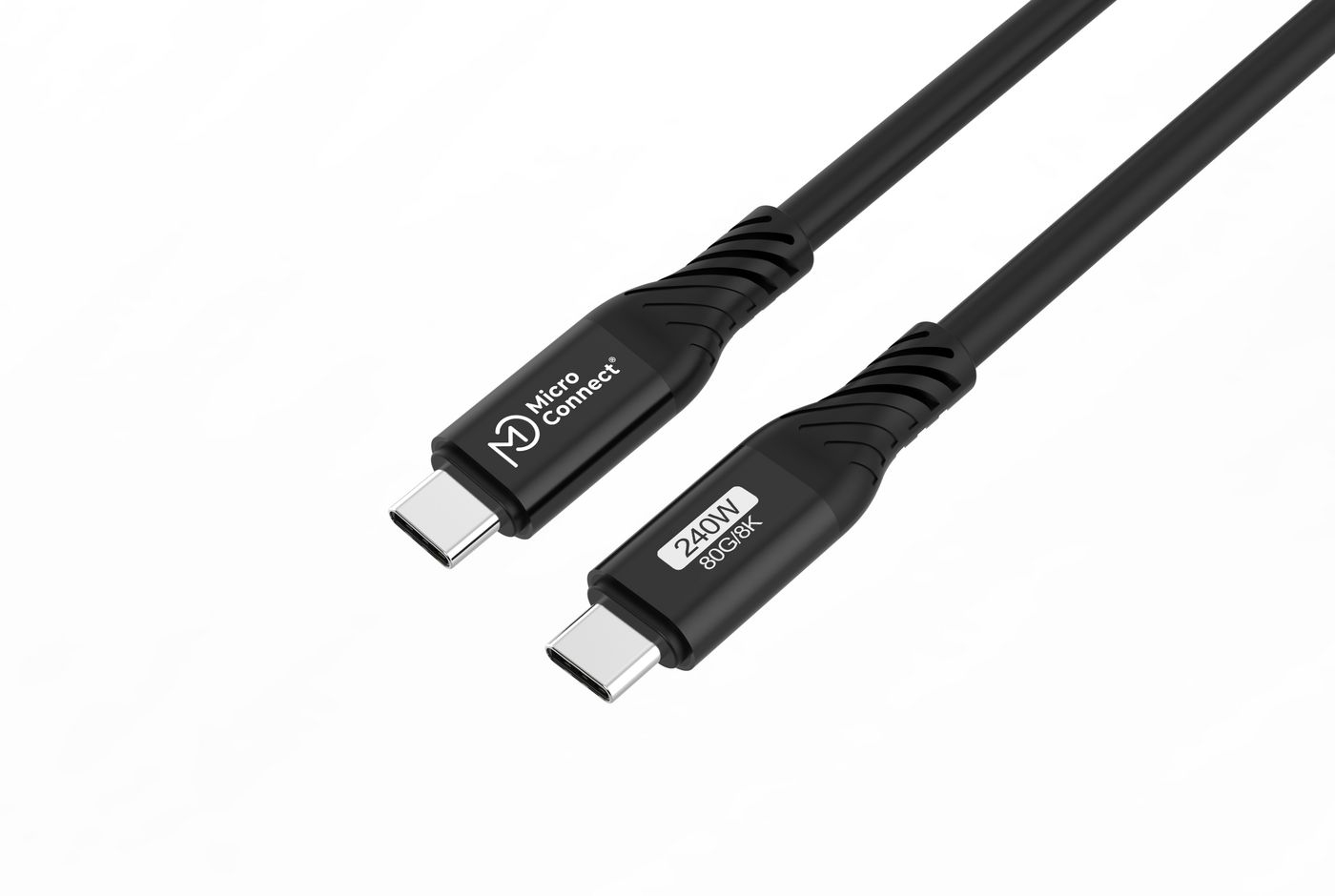 Microconnect USB4CC1-240W-80GBPS USB cable USB4 Gen 3x2 1 m USB C Black