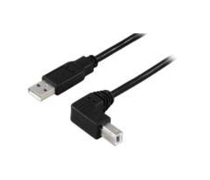 Microconnect USBAB2ANGLE10 USB cable 10 m USB A USB B Black
