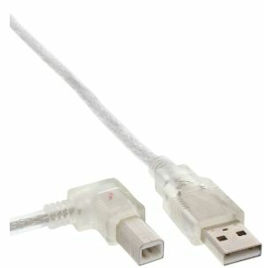 Microconnect USBAB5ANGLED-L USB cable USB 2.0 5 m USB A USB B White