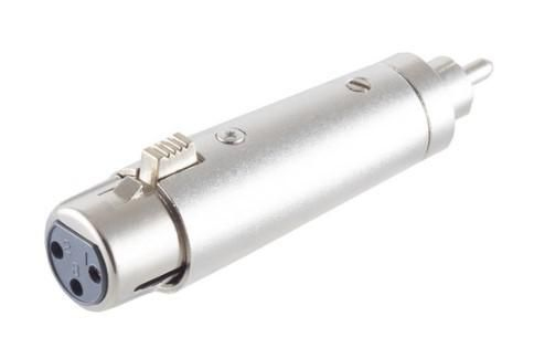 Microconnect XLRFG cable gender changer XLR (3-pin) RCA Silver