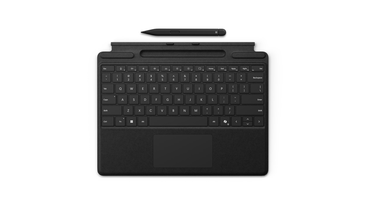 Microsoft Surface Pro Keyboard with Slim Pen for Business QWERTY English Microsoft Cover port Black