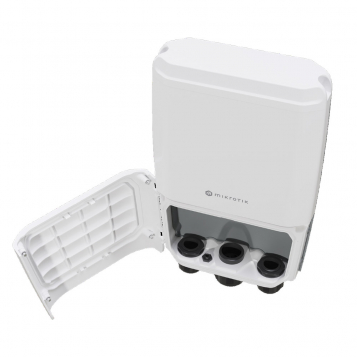 Mikrotik 100 Gigabit Outdoor Weatherproof Switch - CRS504-4XQ-OUT with UK adapter