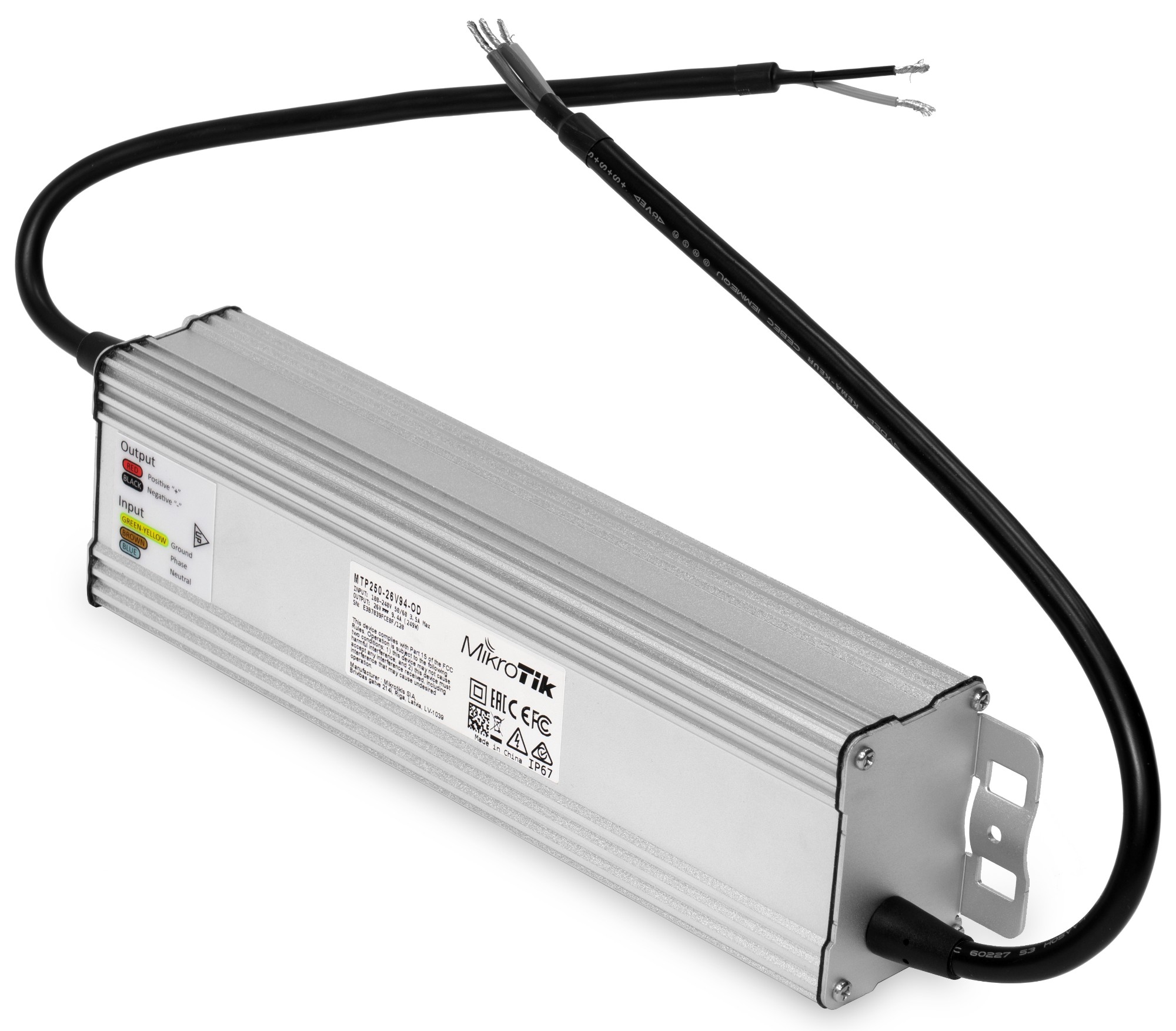 Mikrotik MTP250-26V94-OD power adapter/inverter Outdoor 250 W Zinc