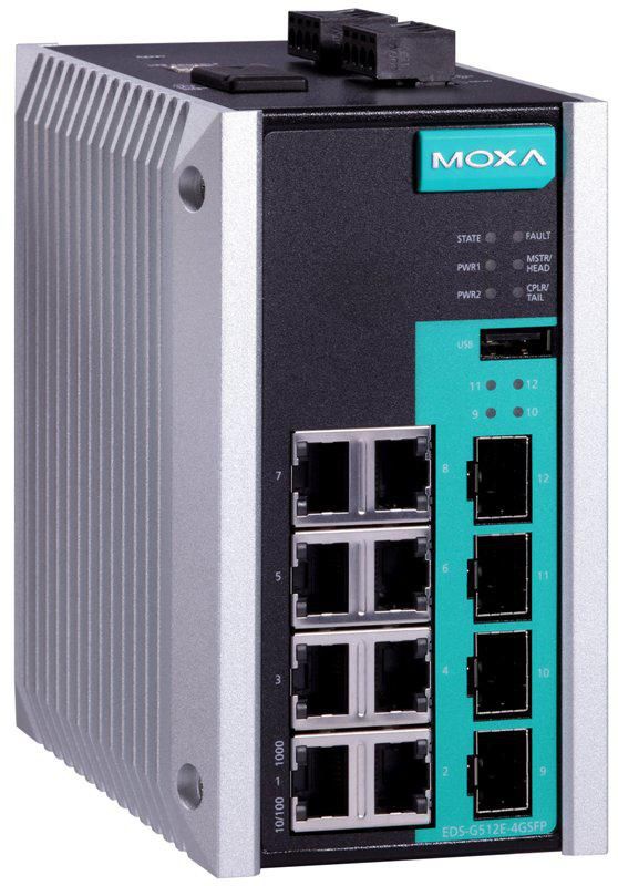 Moxa EDS-G512E-4GSFP-T
