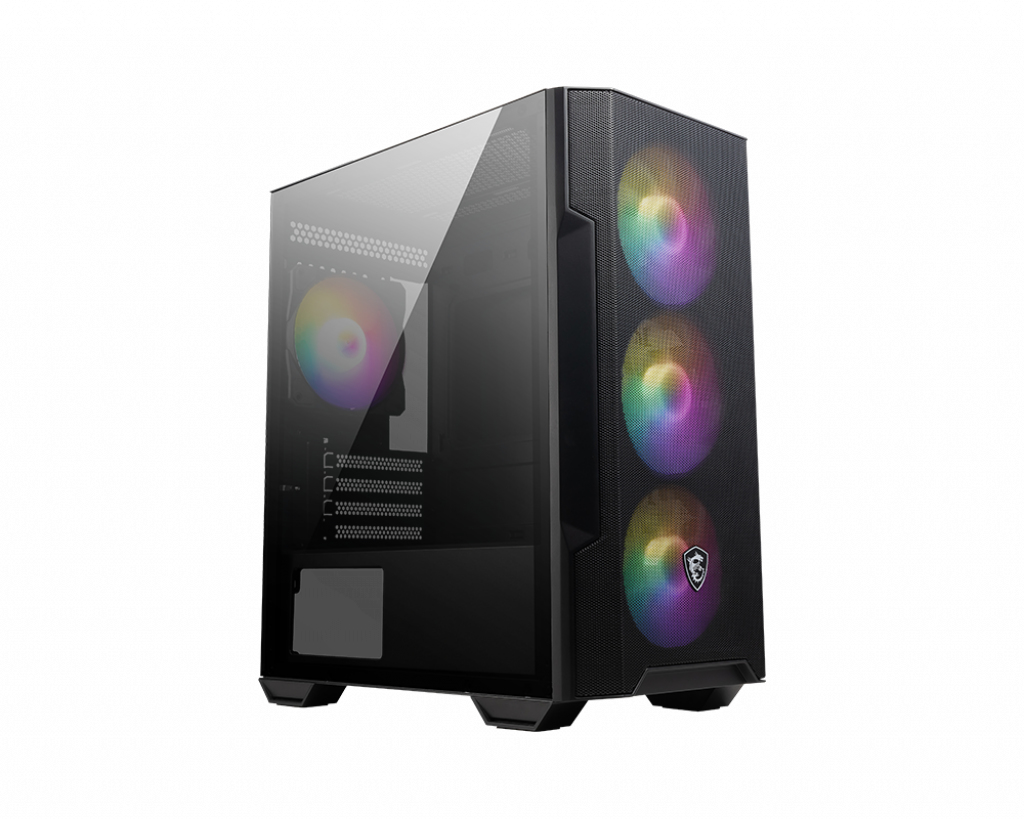 MSI MAG Forge M100R Midi Tower Black, Transparent