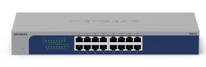 NETGEAR GS516-300EUS network switch Unmanaged Gigabit Ethernet (10/100/1000) Grey