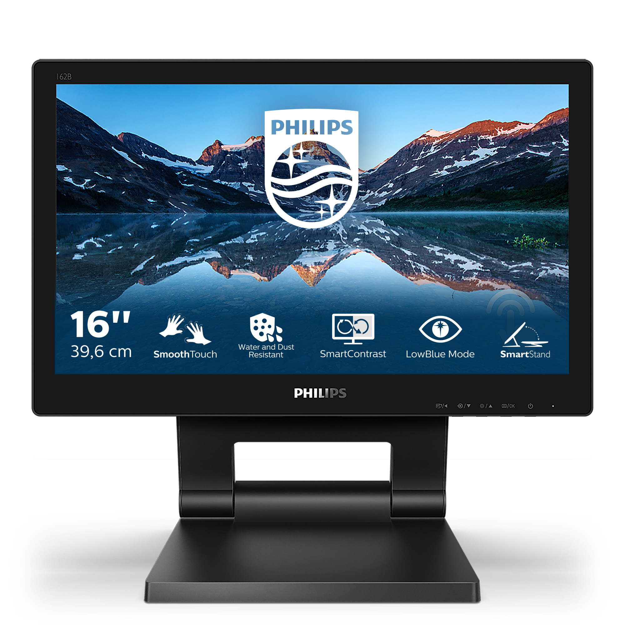 Philips 162B9T/00 computer monitor 39.6 cm (15.6") 1366 x 768 pixels HD LCD Touchscreen Black