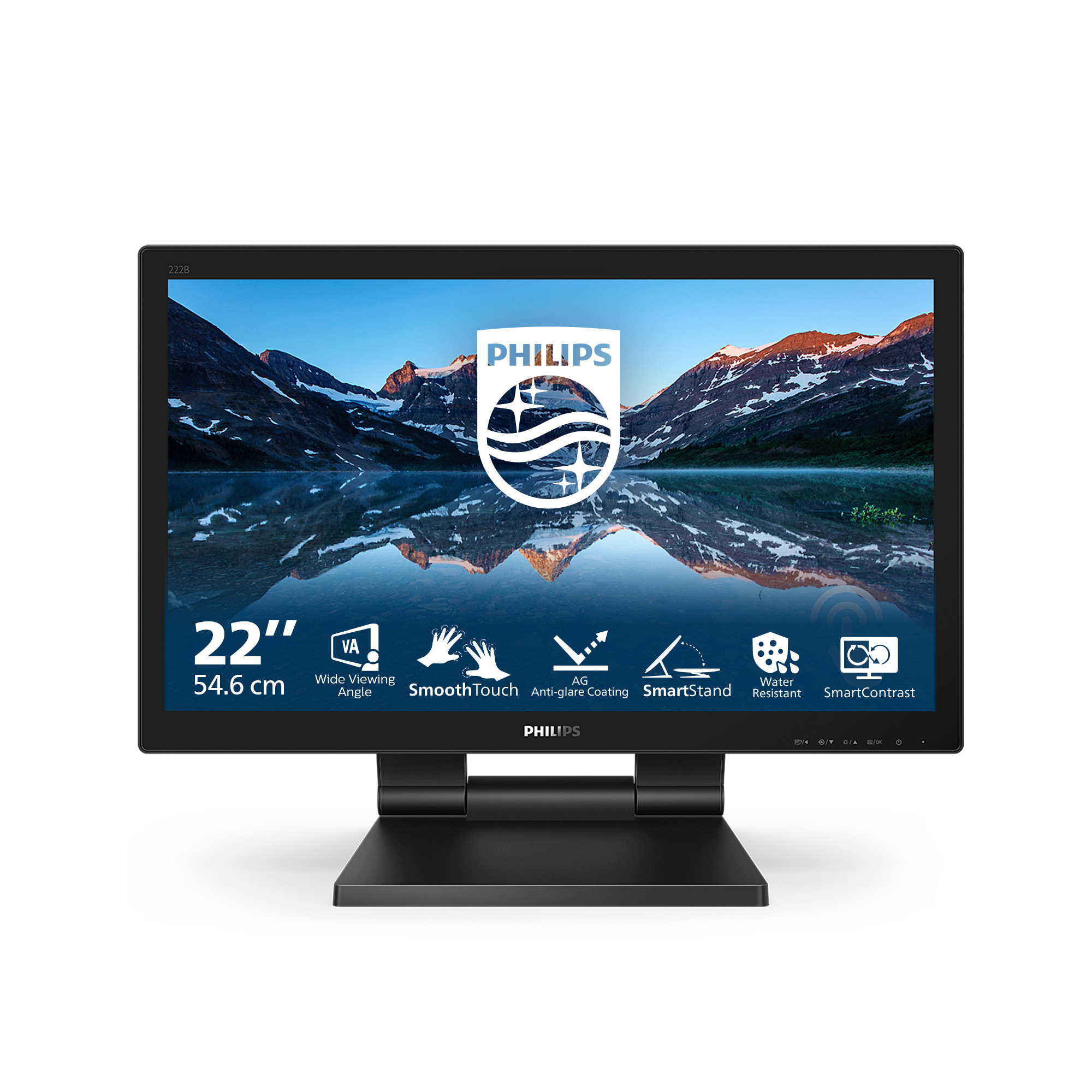Philips B Line 222B9TA/00 LED display 54.6 cm (21.5") 1920 x 1080 pixels Full HD LCD Touchscreen Tabletop Black