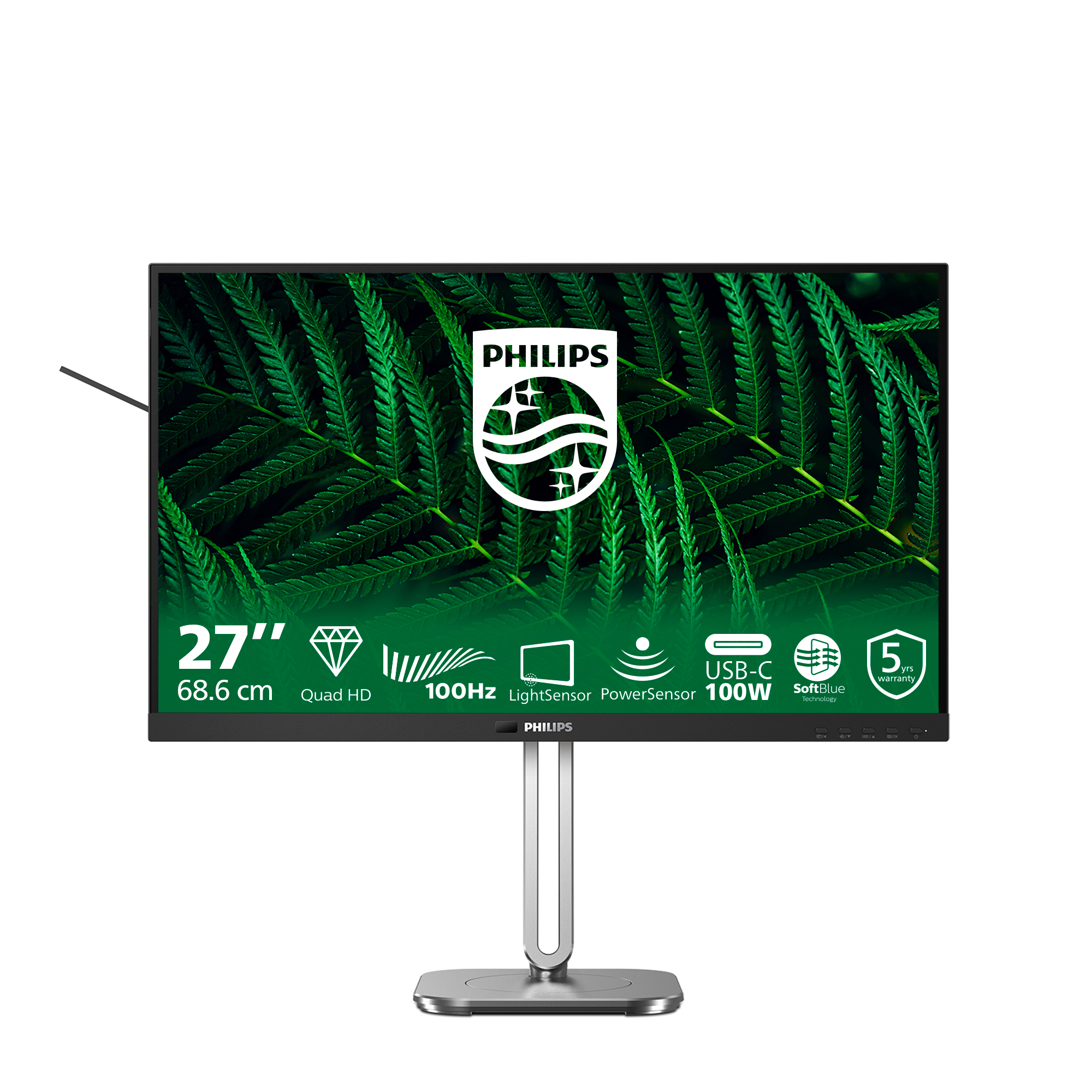 Philips 5000 series 27B2G5601/00 computer monitor 68.6 cm (27") 2560 x 1440 pixels Quad HD LCD Black