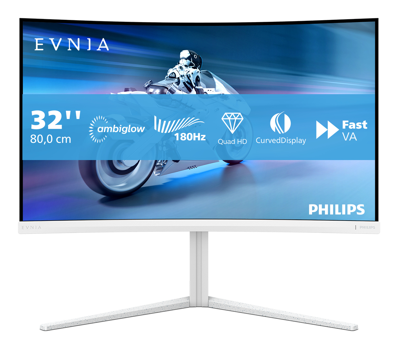 Philips Evnia 5000 32M2C5501/00 computer monitor 80 cm (31.5") 2560 x 1440 pixels Quad HD LCD White