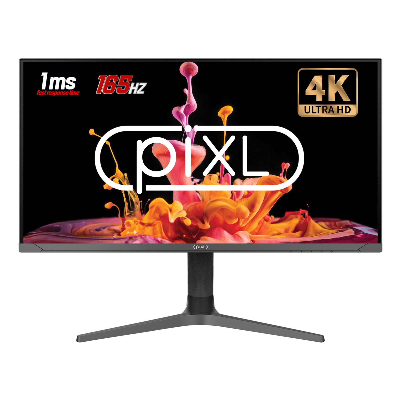 PIXL CM32G7 32 Inch 4K IPS Monitor, 165Hz, 1ms, Frameless, HDMI, DisplayPort, USB-C, USB-A x 2, 3.5mm Audio Port, FreeSync & G-Sync Compatible, Black, RGB Lighting, VESA Mount, Height Adjustable, 3 Year Warranty