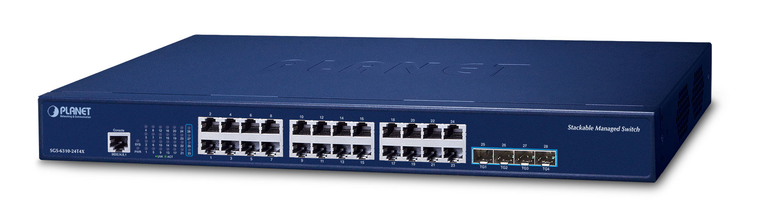 PLANET Layer 3 24-Port 10/100/1000T Managed L3 Gigabit Ethernet (10/100/1000) 1U Blue