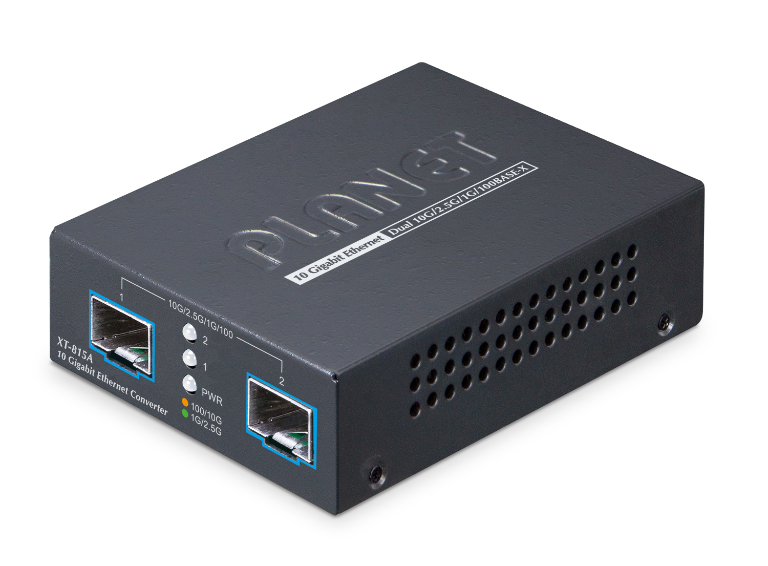 PLANET 2-Port 10G/2.5G/1G/100BASE-X network media converter Black