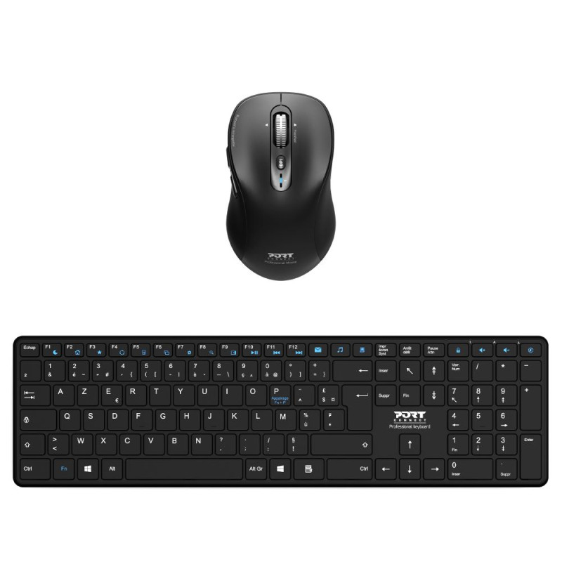 Port Designs 900907RUK keyboard Mouse included Home Bluetooth UK English Black
