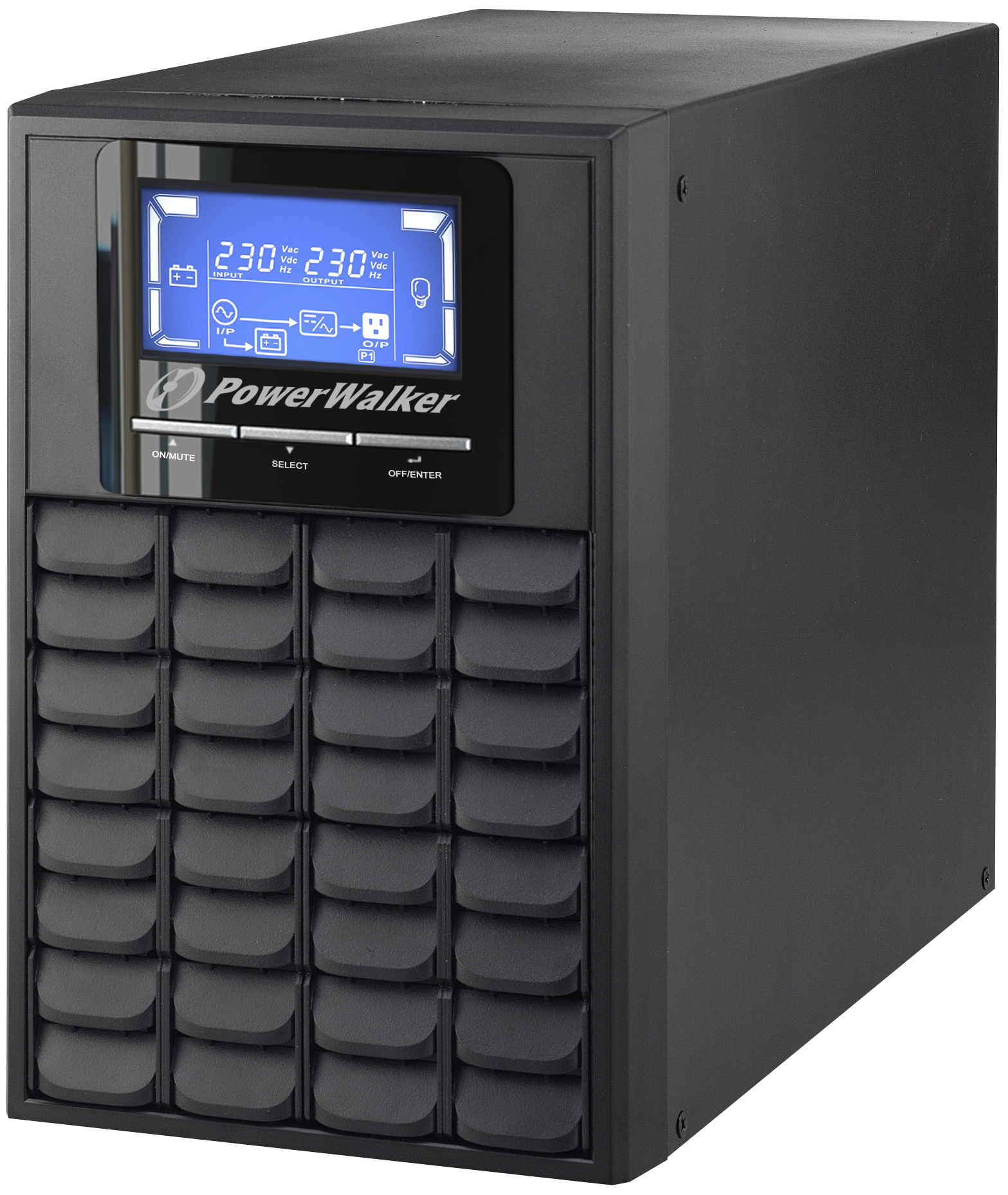 PowerWalker VFI 1000C LCD Double-conversion (Online) 1 kVA 800 W 3 AC outlet(s)