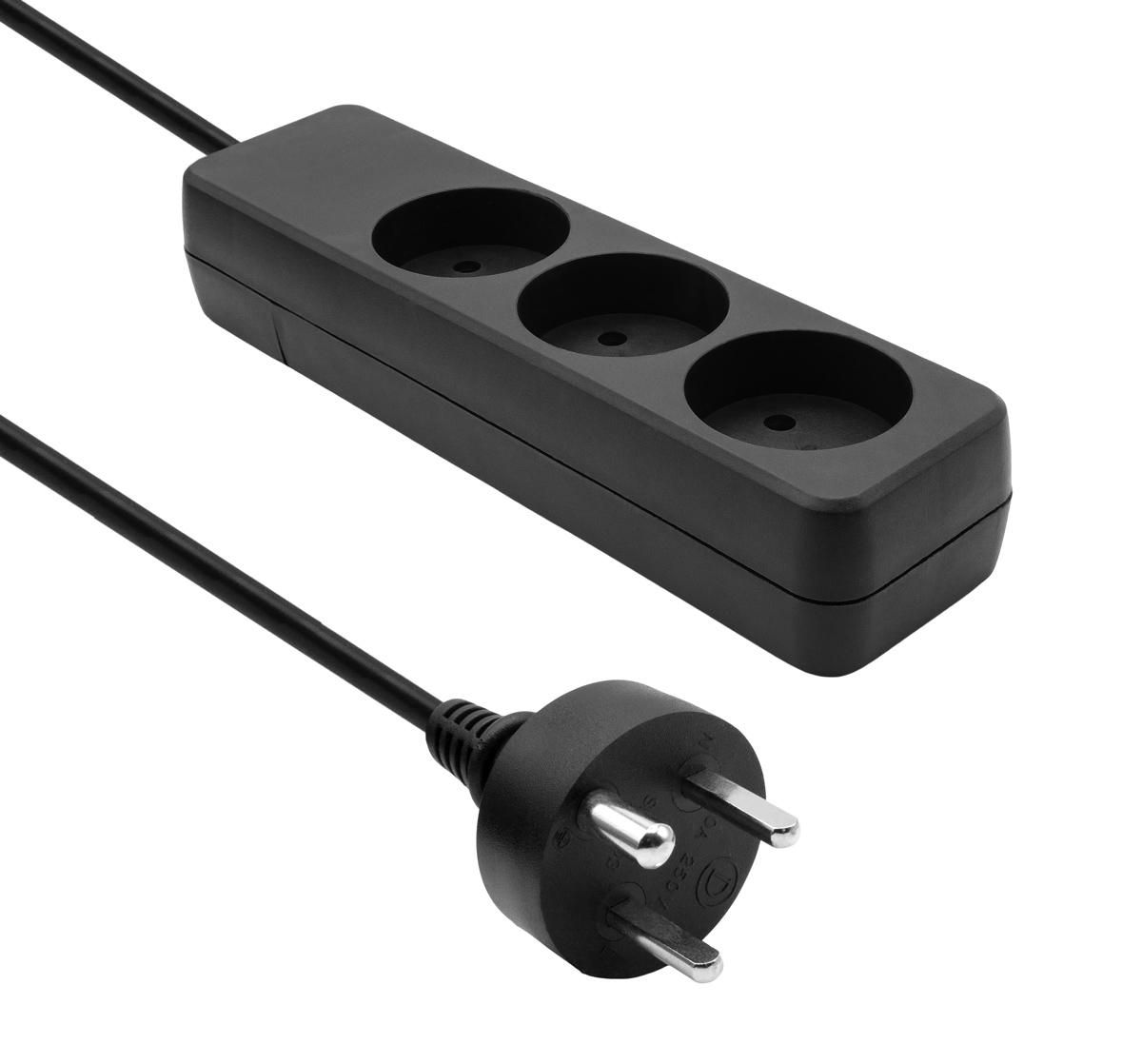 ProXtend Danish Power Strip 3-way 3M