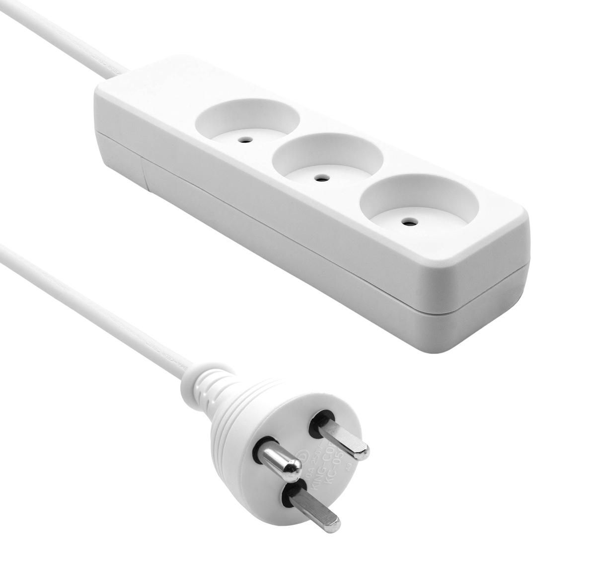 ProXtend Danish Power Strip 3-way 7M