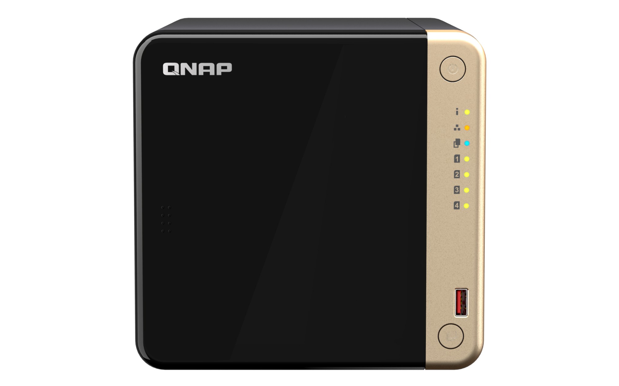 QNAP TS-464 NAS Tower Intel® Celeron® N5095 8 GB DDR4 32 TB HDD QNAP Turbo System Black, Gold