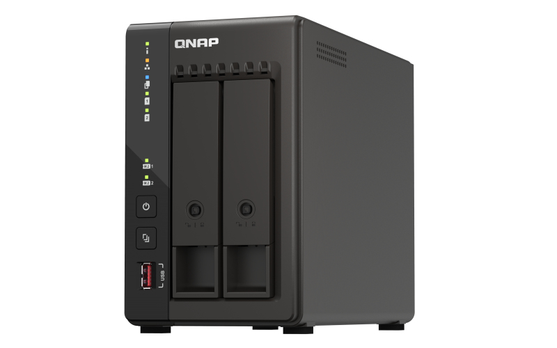 QNAP TS-253E NAS Tower IntelÂ® CeleronÂ® J6412 8 GB 4 TB HDD QNAP QTS Black
