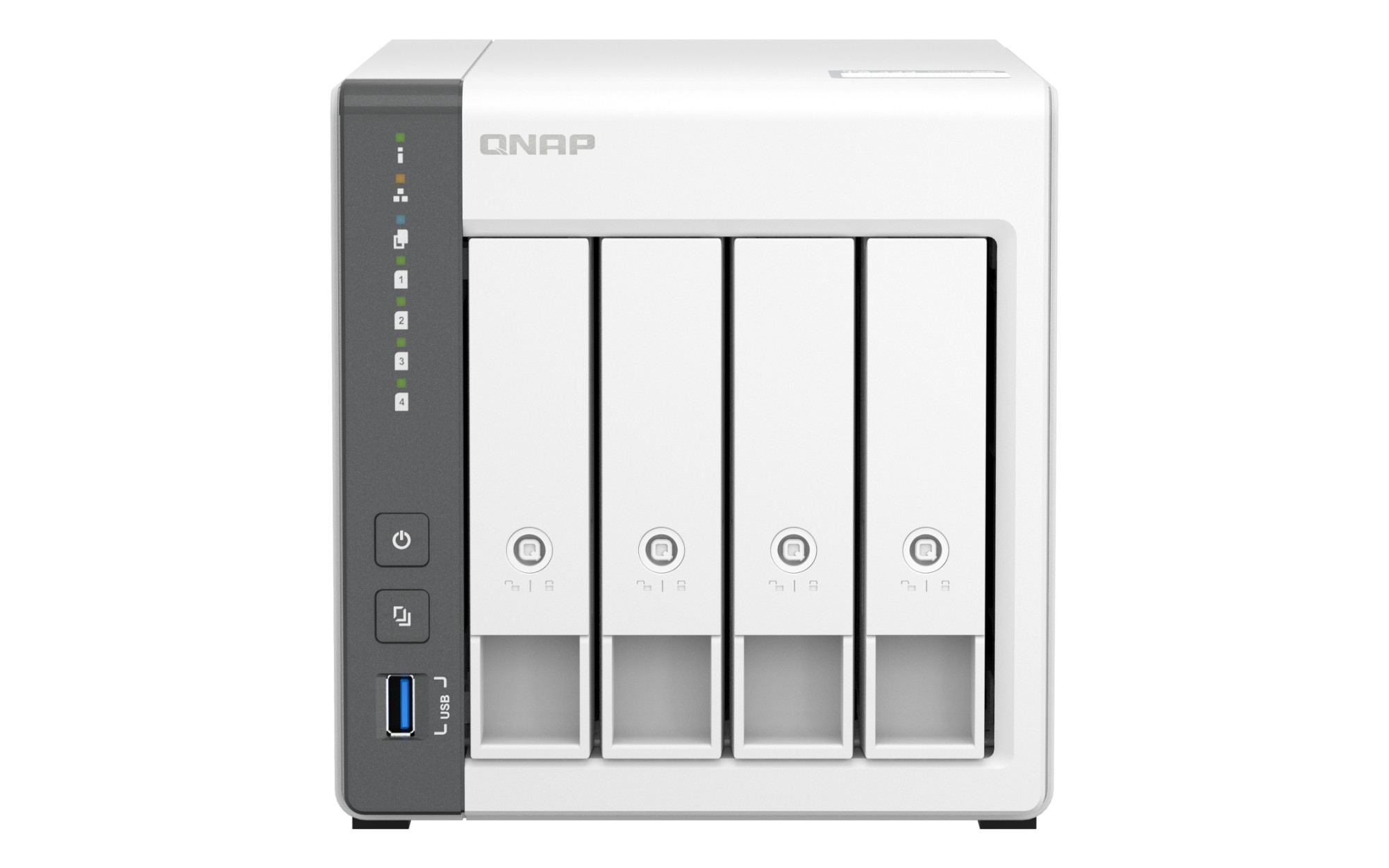QNAP TS-433 NAS Tower Cortex-A55 4 GB 16 TB HDD QNAP Turbo System White